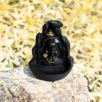 Adiyogi Smoke Fountain Black Flow Idol of Mahadev,shiv Shankara with  Cones 101 ( Black and Gold -Toned Adiyogi)-thumb1
