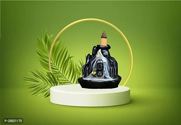 Adiyogi Smoke Fountain Black Flow Idol of Mahadev,shiv Shankara with  Cones 101 ( Black and Gold -Toned Adiyogi)-thumb5