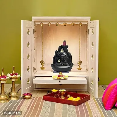 Adiyogi Smoke Fountain Black Flow Idol of Mahadev,shiv Shankara with  Cones 101 ( Black and Gold -Toned Adiyogi)-thumb3