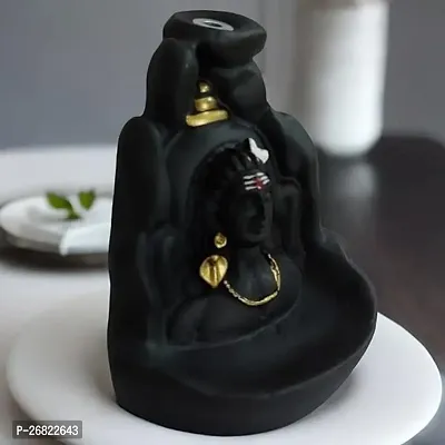 Handcrafted Lord Adiyogi, Mahadev  Back Smoke flow Cone Incense Holder 101 Cone-thumb4