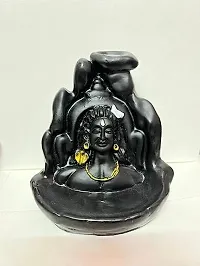 Handcrafted Lord Adiyogi, Mahadev  Back Smoke flow Cone Incense Holder 101 Cone-thumb3