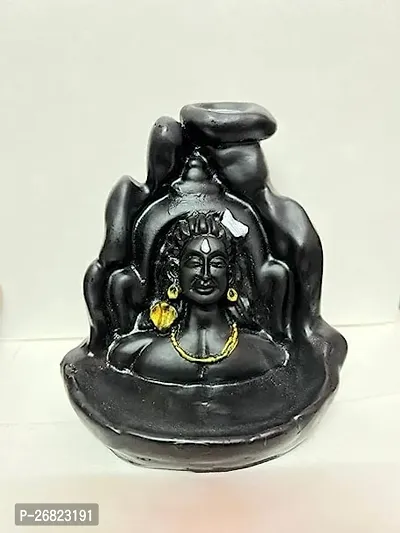 Handcrafted Lord Adiyogi, Mahadev  Back Smoke flow Cone Incense Holder 101 Cone-thumb4