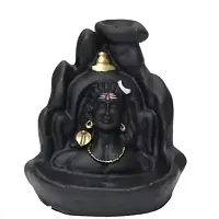 Handcrafted Lord Adiyogi, Mahadev  Back Smoke flow Cone Incense Holder 21 Cone-thumb2