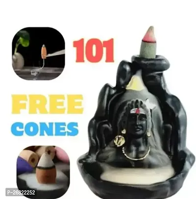 Polyresin Adiyogi Back-Flow Smoke Fountain with 101 scented cone