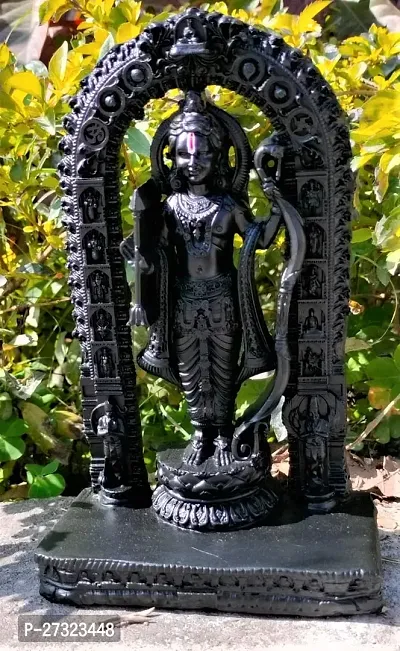 Polyresin Ram Lalla Idol Statue Showpiece Murti for Home Decor Decoration Gift Gifting Items ( Black , 7 inch)-thumb0
