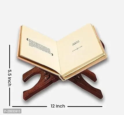 Book Stand Cover Case Wooden Rehal Holy Quran Bible Gita Office Home Decor , 12 inch-thumb2