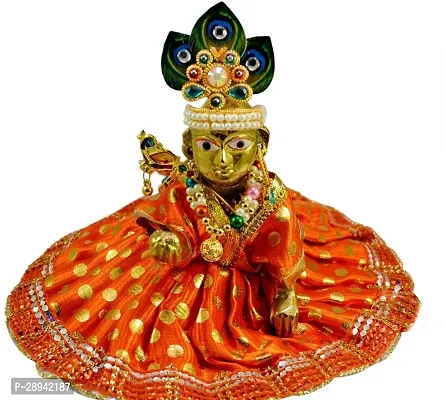 Laddu Gopal Statue Pital Brass Murti with Dress Combo for Kanha Ji For Janmastami Pooja