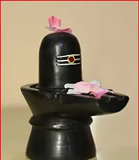 Hand-Painted Marble Shiva Tilak Shivling Stone Figurine Idol-thumb1