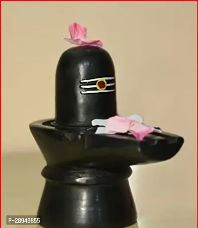 Hand-Painted Marble Shiva Tilak Shivling Stone Figurine Idol-thumb2