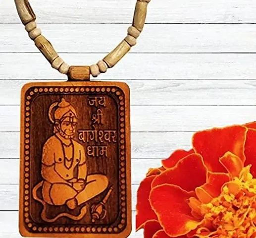 Exclusive Tulsi Mala With Wooden Hanuman ji locket