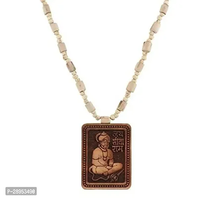 Exclusive Tulsi Mala With Wooden Hanuman ji locket-thumb0