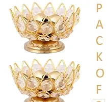 Brass  Crystal Small Bowl Diya Round Shape Kamal Deep Pack of 5-thumb1