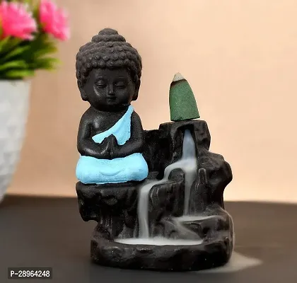 Monk Buddha Smoke Backflow Statue