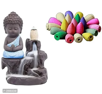 Monk Buddha Smoke Backflow Statue-thumb2