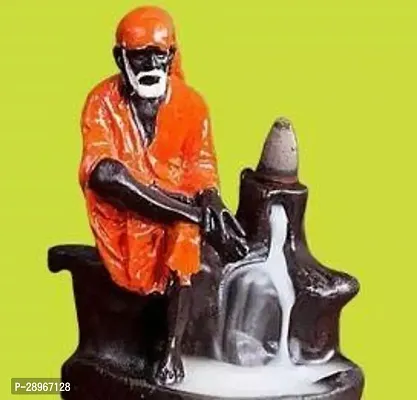 Smoke Fountain ( Ceramic ) | Orange  Sai Baba Smoke Backflow with 101 Backflow incense cones ( Height: 12cm )-thumb2