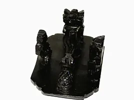 Natural Black Marble Shivling with Shiv Parivar and Nandi Statue-thumb1