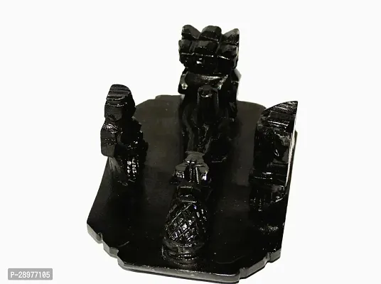 Natural Black Marble Shivling with Shiv Parivar and Nandi Statue-thumb2