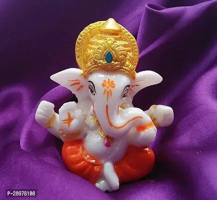 Ganesh Idol Handpainted Lord Ganesha Idols for Home Decor Showpiece Murti-thumb2