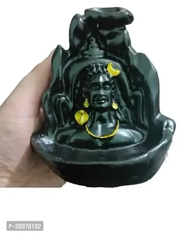 Backflow Cone Incense Holder Handcrafted Lord Adiyogi, Mahadev, Shiv Adi Shankara With 151 Smoke Backflow Scented Cone Incenses For Car Dashboard-thumb2