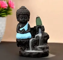 Buddha Smoke Backflow Fountain Cone Incense Holder Decorative Showpiece with 50 Smoke Backflow Scented Cone Incense-thumb1