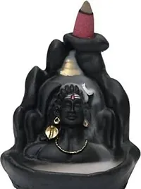 Handcrafted Lord Adiyogi, Mahadev, Shiv Adi Shankara Backflow Cone Incense Holder Showpiece with 51 Smoke Backflow Incense Cone-thumb1