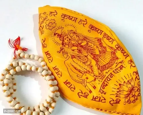 tulsi Japa Mala Original 108 Beads Pure Tulsi Jap Mala for Mantra Jaap with Goumukhi Jaap Bag