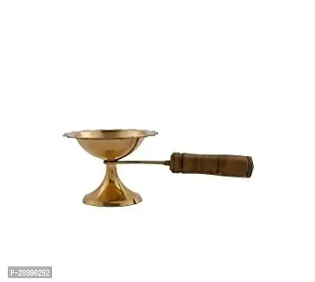 Pure Brass Dhoop Diya Medium Size(Golden) ( Height : 5 cm )-thumb2