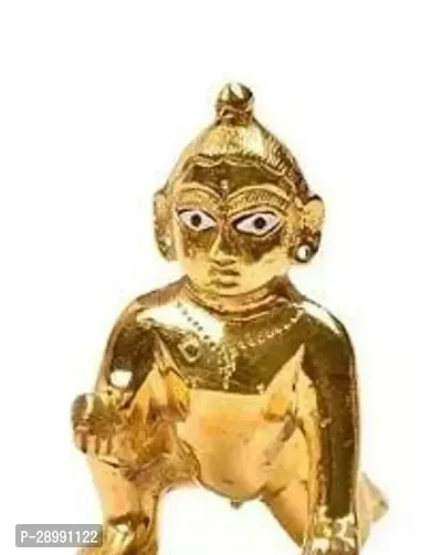 Laddu Gopal Statue Murti (no. 1)with Dress and mala set / shringar set , and metal swing /palna for laddu gopal ,-thumb2