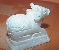 Marble Nandi (White, 4.5 cm),-thumb1