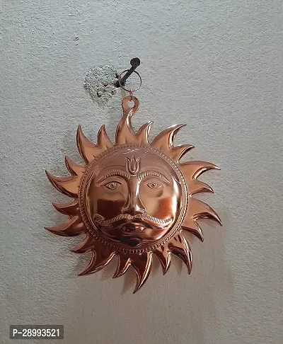 AS Ventures Copper Sun Excellent Vastu Remedy for Missing East Wall Hanging Surya Face Idol Statue  Home Office Handcraft Decor