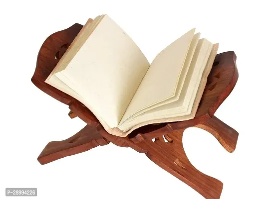 Folding Book Reading Stand |Wooden Brown Rehal Handmade Geeta/Quran/Bible/Ramayana Holy book stand  ( 12 inch )