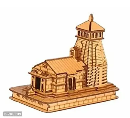 Kedarnath 3D Temple Model for Home/ Office/ Shop and Gift Use With Double side tap, small size   / Colour : Brown / Length : 5cm /Height : 8cm /Breadth : 9cm /