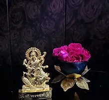 Metal Saraswati Idols for Home and Office Puja Tempal 11CM-thumb1