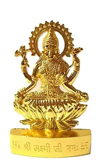 Metal Gold Plated Handicraft Lord Graceful Metal Kuber Murti Brass Idol Statue (Yellow)-thumb1