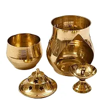 Traditional Brass Brass Camphor Diya Diffuser (Gold) for Diwali Pooja Deepak Decoration  Pack Of 1-thumb1