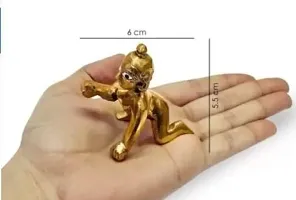 Laddu Gopal Statue Brass Idol with Dress Combo-thumb1