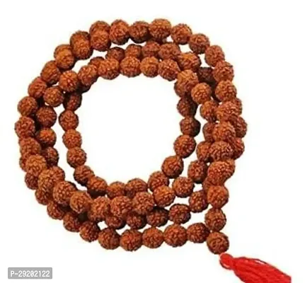 Combo Pack Lord Shiva Trishul and Hancrafted Wooden Shiv Damru and Beads Mala for Religious Purpose-thumb2