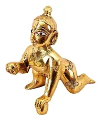 Golden Laddu Gopal Brass Idol-thumb1