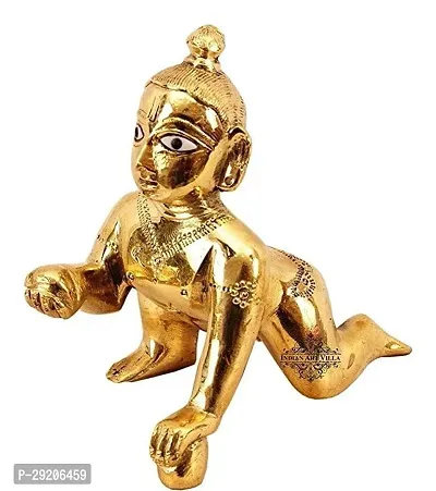 Golden Laddu Gopal Brass Idol-thumb2