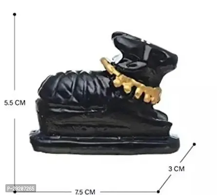 Black Polyresin Handcrafted Nandi Idol-thumb2