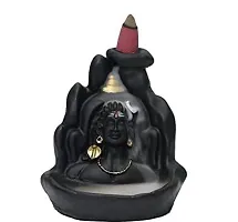 Dhyan Mudra Shiv Smoke Fountain Waterfall Incense Holder with 20  Smoke Backflow Cones-thumb1