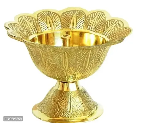 Puja Home Decor Brass Diwali Devdas Deepak Diya Oil Lamp  Small size  ( Size : 5 cm x 4 cm )-thumb0