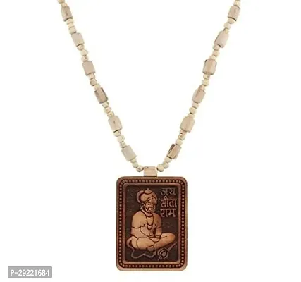 Shri Bageshwar Dham Hanumanji Wooden Tulsi Locket-thumb2