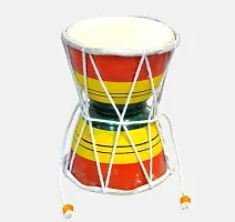 Damroo Shiva Damru Musical Damaru Musical Instrument, (8CM) ,Shiva drum damru can also be used as home decor object.-thumb1