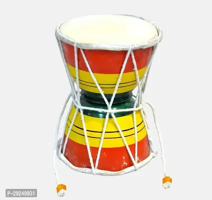 Damroo Shiva Damru Musical Damaru Musical Instrument, (8CM) ,Shiva drum damru can also be used as home decor object.-thumb2