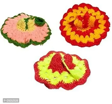 Woollen Laddu Gopal Poshak Dress Set of 4 (Size 3/ 4 No.),-thumb2