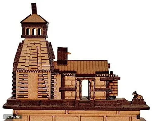 Handcarved Kedarnath Mandir Model Or Kedarnath Temple in Wood for Home Temple Decoration-thumb0