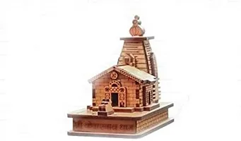 Handcarved Kedarnath Mandir Model Or Kedarnath Temple in Wood for Home Temple Decoration-thumb1