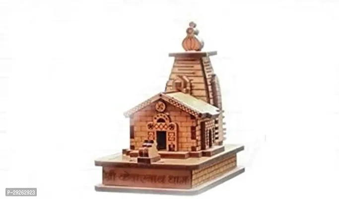 Handcarved Kedarnath Mandir Model Or Kedarnath Temple in Wood for Home Temple Decoration-thumb2