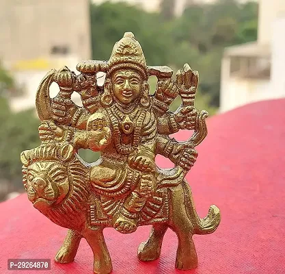 Pure Brass Durga Mata Murti (Small Size) (L-5cm, B-4cm, H-6.5cm)